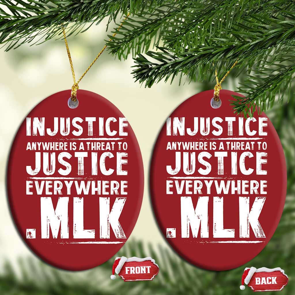 Martin Luther King Jr Christmas Ornament Inspirational Quote MLK Day Black History Month - African Pride