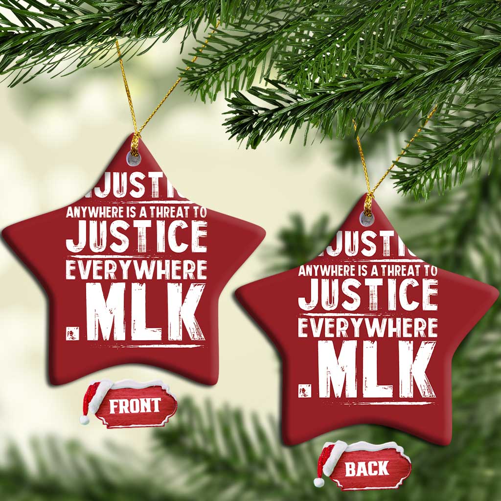 Martin Luther King Jr Christmas Ornament Inspirational Quote MLK Day Black History Month - African Pride