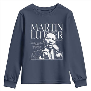 Martin Luther King Jr Youth Sweatshirt MLK Day Black History Month Inspirational Quote - African Pride