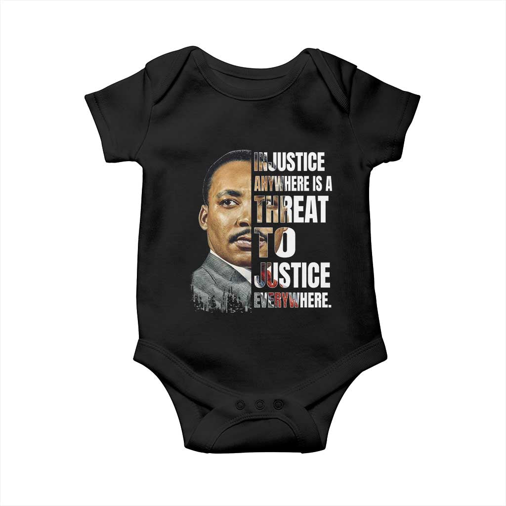 Martin Luther King Jr. Baby Onesie Civil Rights Injustice Anywhere Is a Threat To Justice Everywhere - African Pride