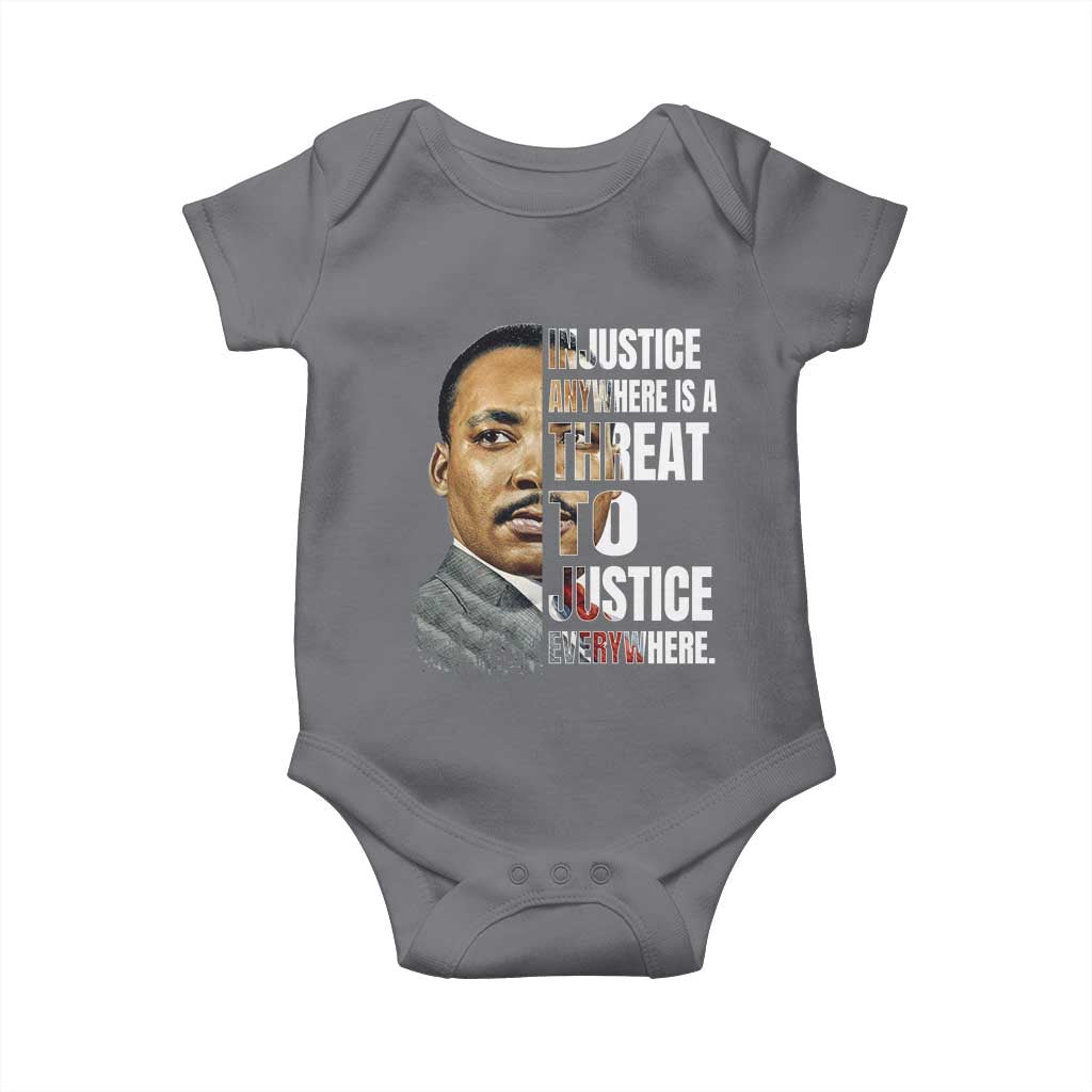 Martin Luther King Jr. Baby Onesie Civil Rights Injustice Anywhere Is a Threat To Justice Everywhere - African Pride
