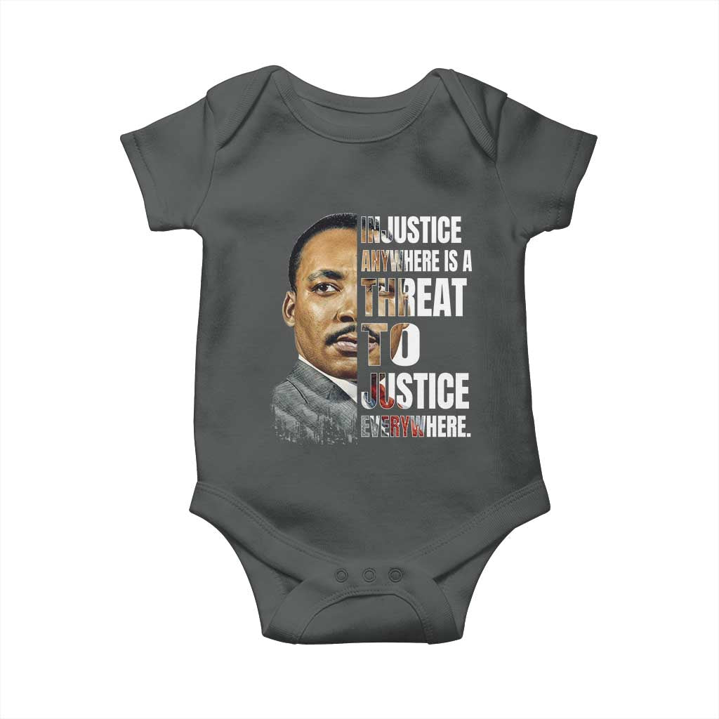 Martin Luther King Jr. Baby Onesie Civil Rights Injustice Anywhere Is a Threat To Justice Everywhere - African Pride