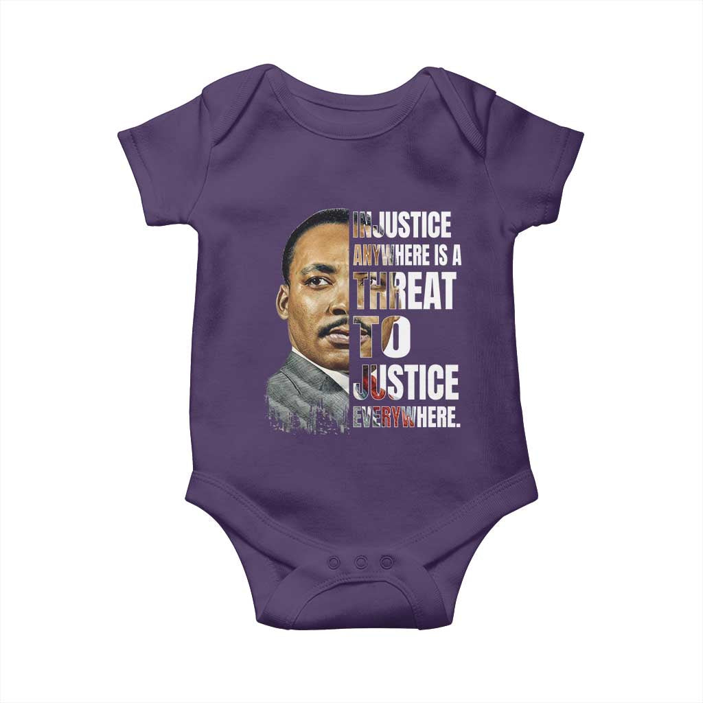 Martin Luther King Jr. Baby Onesie Civil Rights Injustice Anywhere Is a Threat To Justice Everywhere - African Pride
