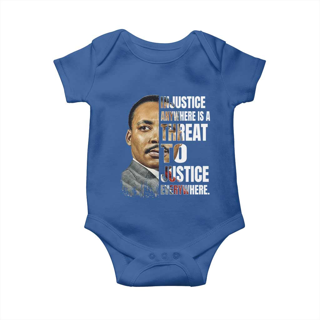 Martin Luther King Jr. Baby Onesie Civil Rights Injustice Anywhere Is a Threat To Justice Everywhere - African Pride