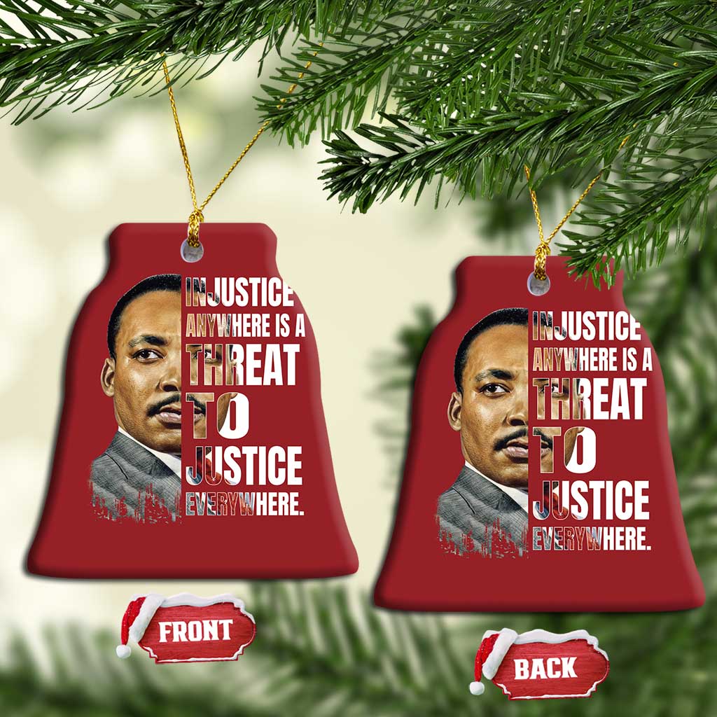 Martin Luther King Jr. Christmas Ornament Civil Rights Injustice Anywhere Is a Threat To Justice Everywhere - African Pride