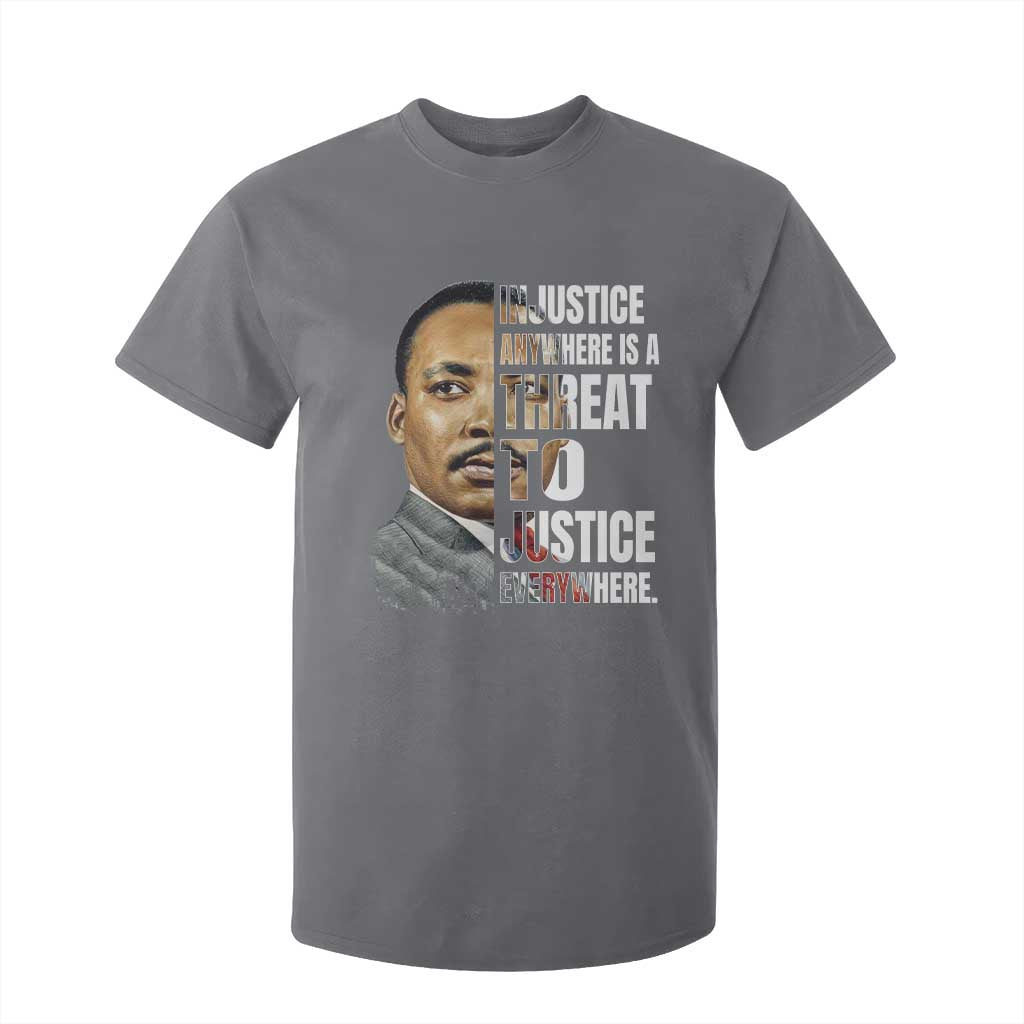Martin Luther King Jr. T Shirt For Kid Civil Rights Injustice Anywhere Is a Threat To Justice Everywhere - African Pride