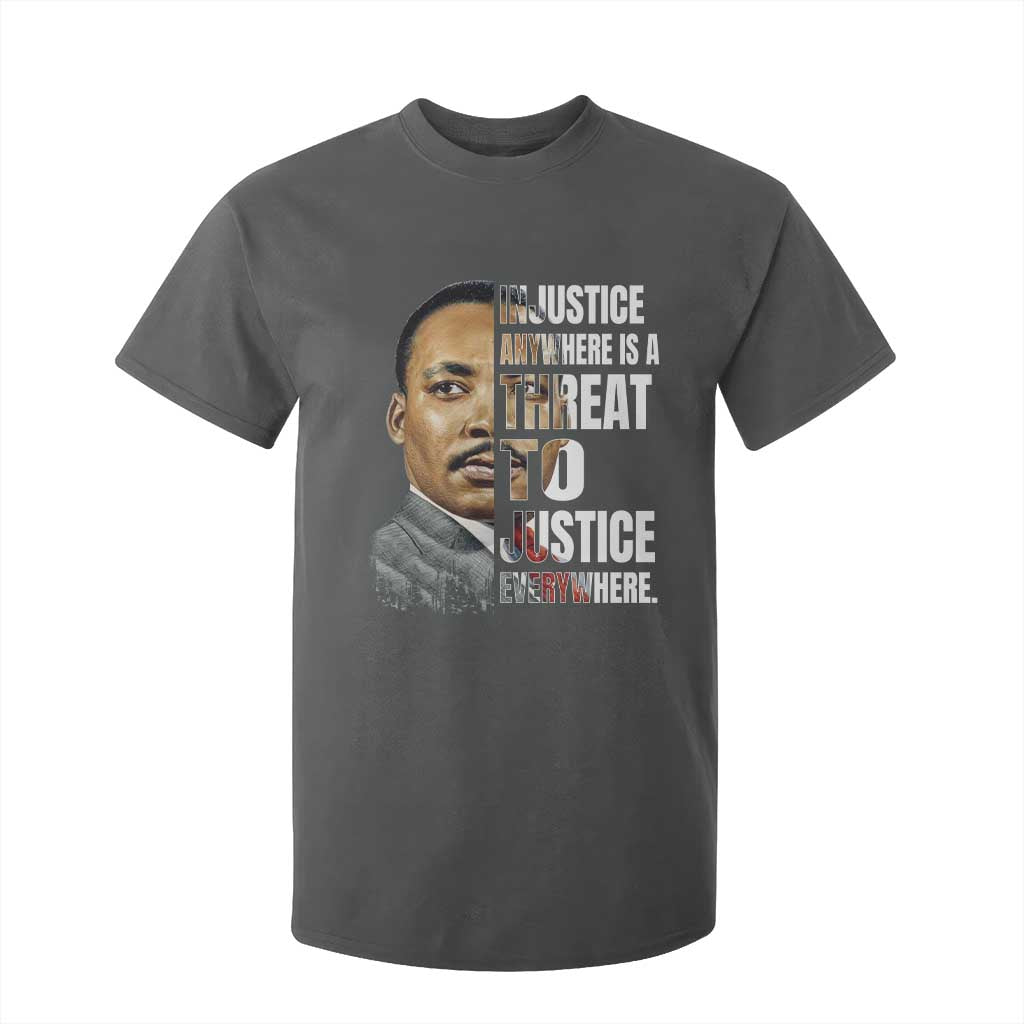 Martin Luther King Jr. T Shirt For Kid Civil Rights Injustice Anywhere Is a Threat To Justice Everywhere - African Pride