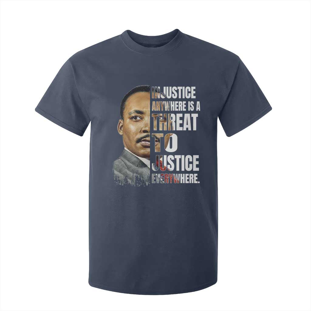 Martin Luther King Jr. T Shirt For Kid Civil Rights Injustice Anywhere Is a Threat To Justice Everywhere - African Pride