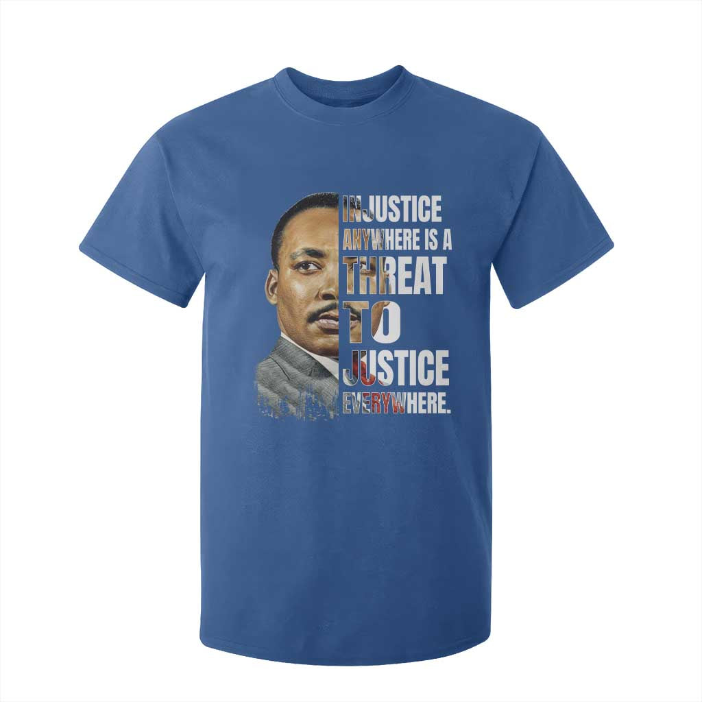 Martin Luther King Jr. T Shirt For Kid Civil Rights Injustice Anywhere Is a Threat To Justice Everywhere - African Pride