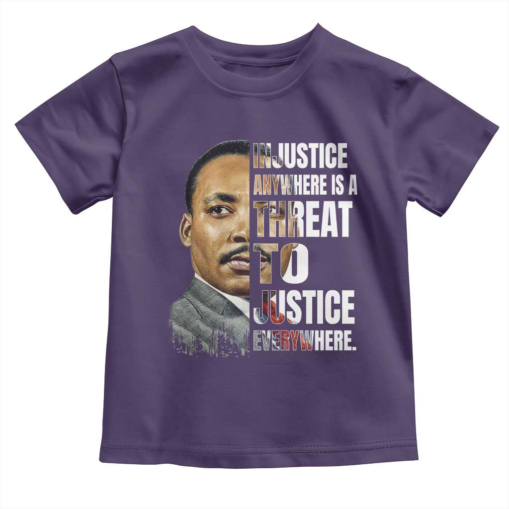 Martin Luther King Jr. Toddler T Shirt Civil Rights Injustice Anywhere Is a Threat To Justice Everywhere - African Pride