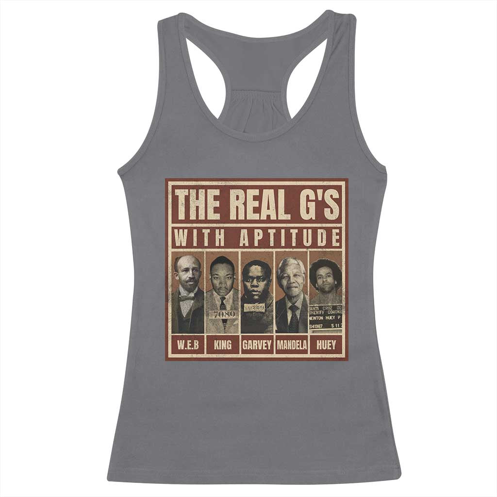 Black History Month Racerback Tank Top The Real G's Black Leaders - African Pride