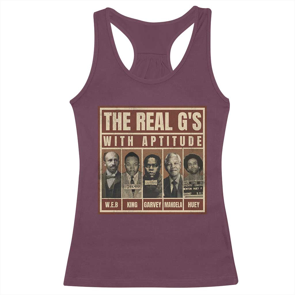 Black History Month Racerback Tank Top The Real G's Black Leaders - African Pride
