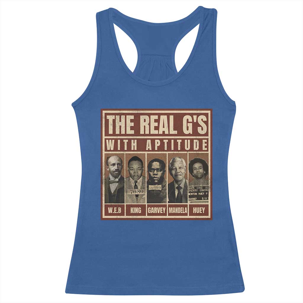 Black History Month Racerback Tank Top The Real G's Black Leaders - African Pride