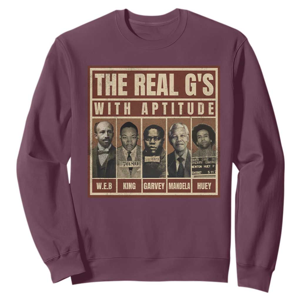 Black History Month Sweatshirt The Real G's Black Leaders - African Pride
