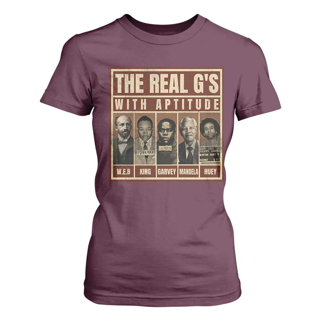Black History Month T Shirt For Women The Real G's Black Leaders - African Pride