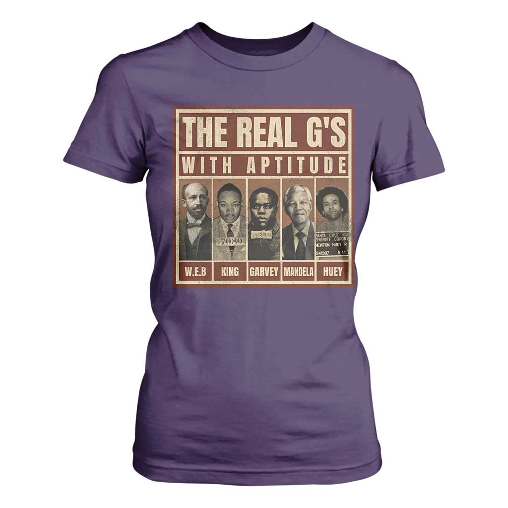 Black History Month T Shirt For Women The Real G's Black Leaders - African Pride