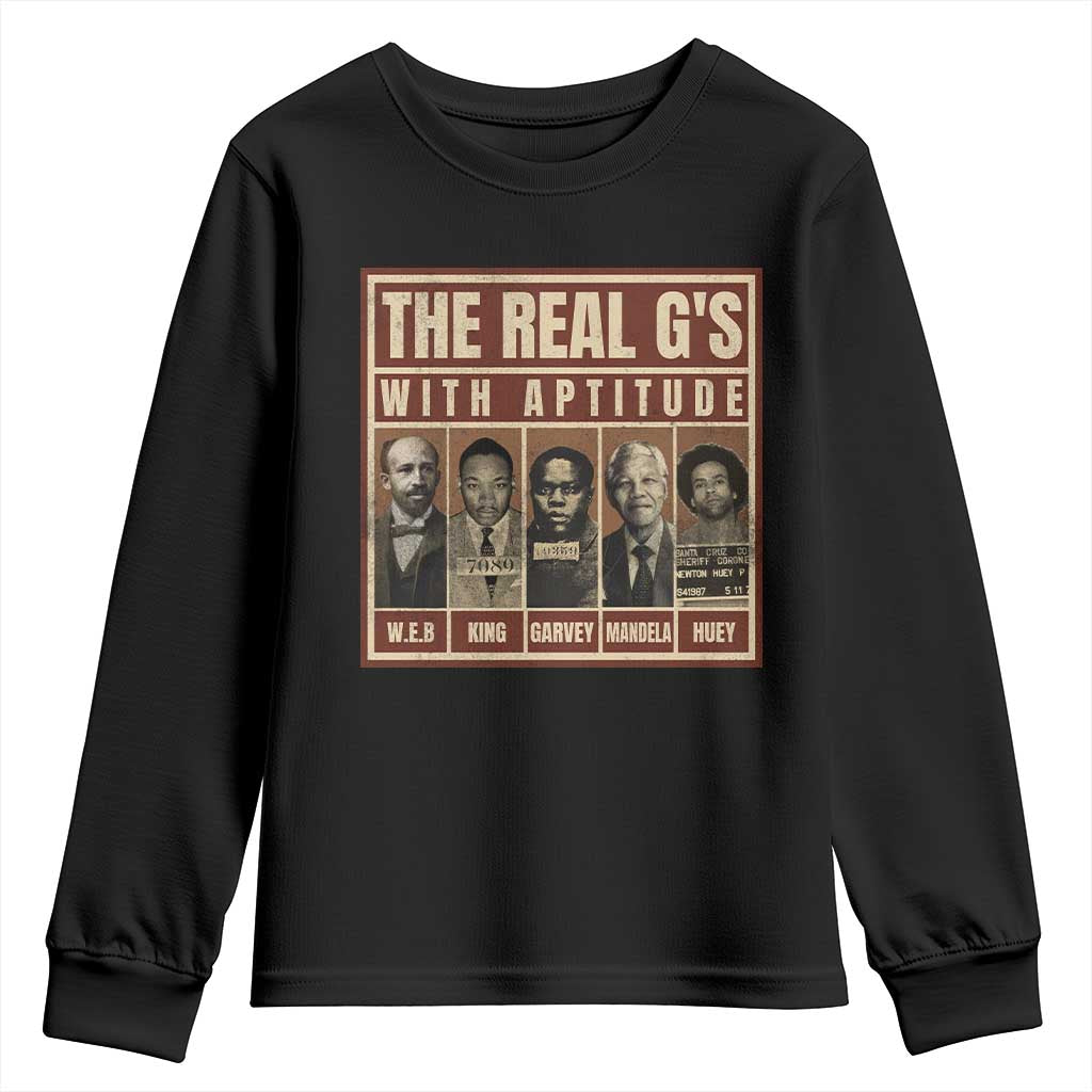 Black History Month Youth Sweatshirt The Real G's Black Leaders - African Pride