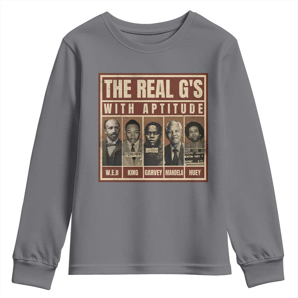 Black History Month Youth Sweatshirt The Real G's Black Leaders - African Pride