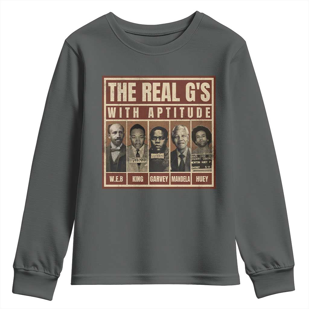 Black History Month Youth Sweatshirt The Real G's Black Leaders - African Pride