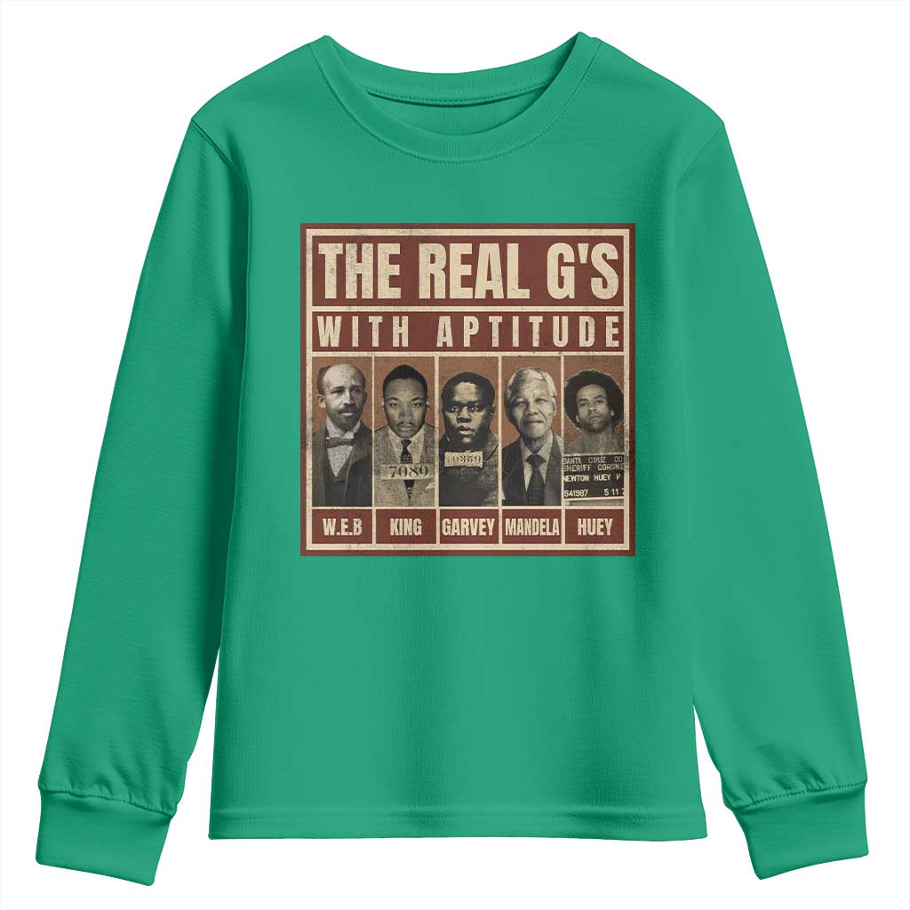 Black History Month Youth Sweatshirt The Real G's Black Leaders - African Pride