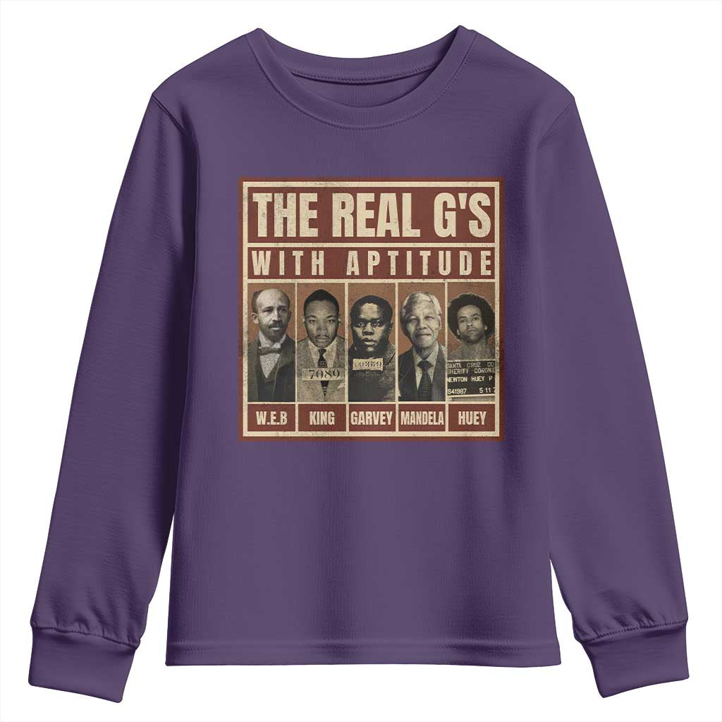 Black History Month Youth Sweatshirt The Real G's Black Leaders - African Pride