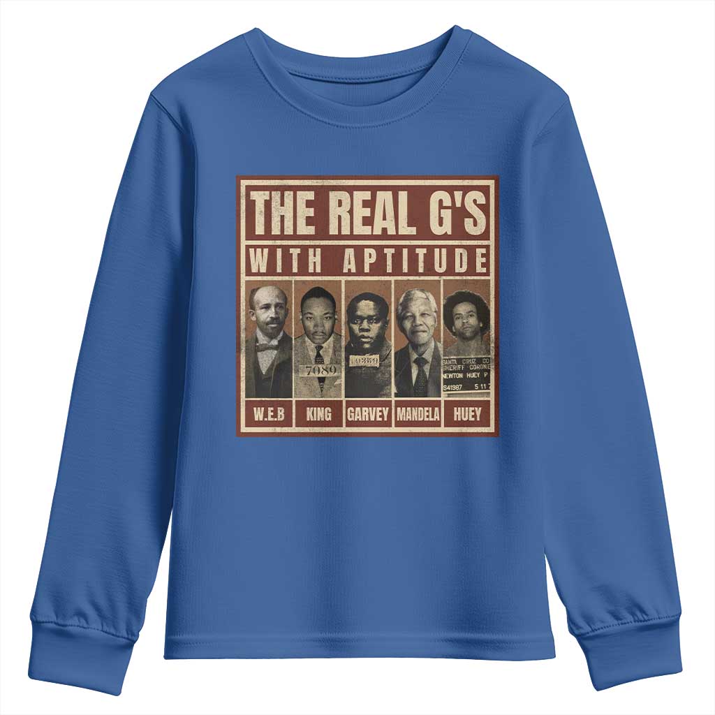 Black History Month Youth Sweatshirt The Real G's Black Leaders - African Pride