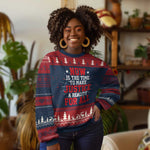 Martin Luther King Jr Knit Sweatshirt MLK Day Now Is The Time To Make Justice A Reality For All - African Pride