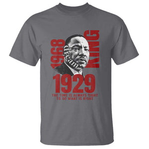 Martin Luther King T Shirt The Time Is Always Right To Do What Is Right