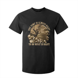 Martin Luther King T Shirt For Kid The Time Is Always Right To Do What Is Right Retro