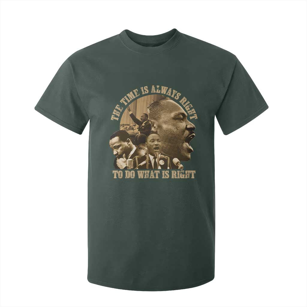 Martin Luther King T Shirt For Kid The Time Is Always Right To Do What Is Right Retro