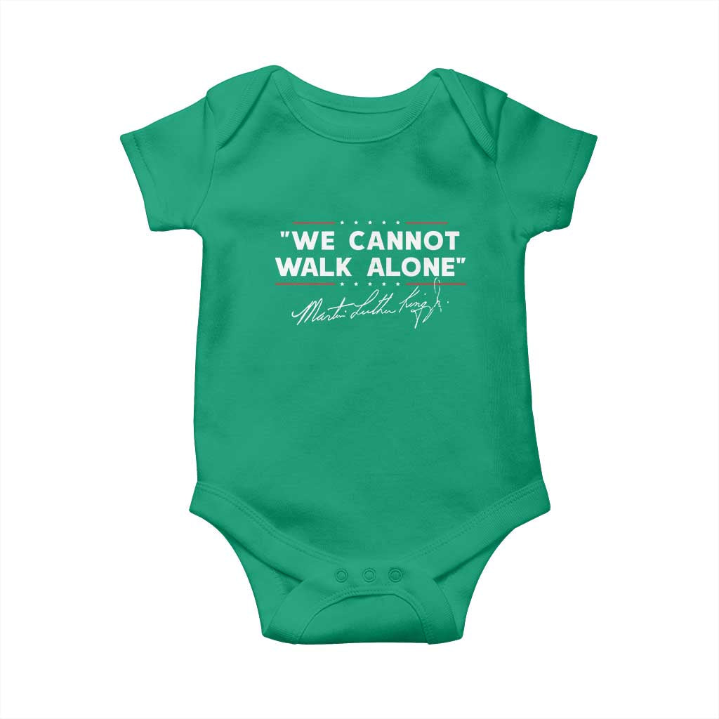 Martin Luther King Jr Baby Onesie We Cannot Walk Alone MLK Day - African Pride