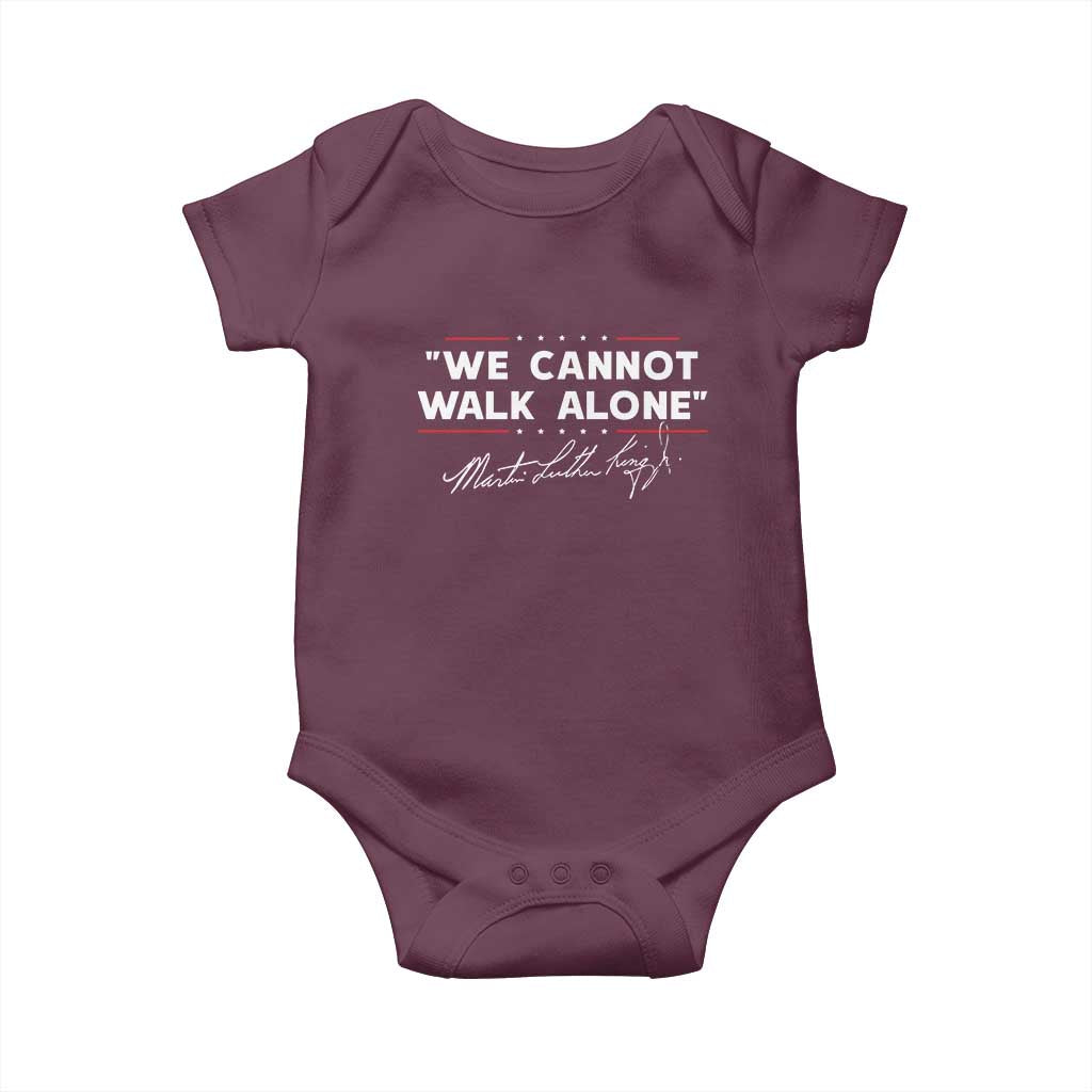 Martin Luther King Jr Baby Onesie We Cannot Walk Alone MLK Day - African Pride