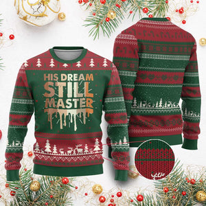 Martin Luther King Jr Knit Sweatshirt His Dream Still Matters Black History Month MLK Day - African Pride