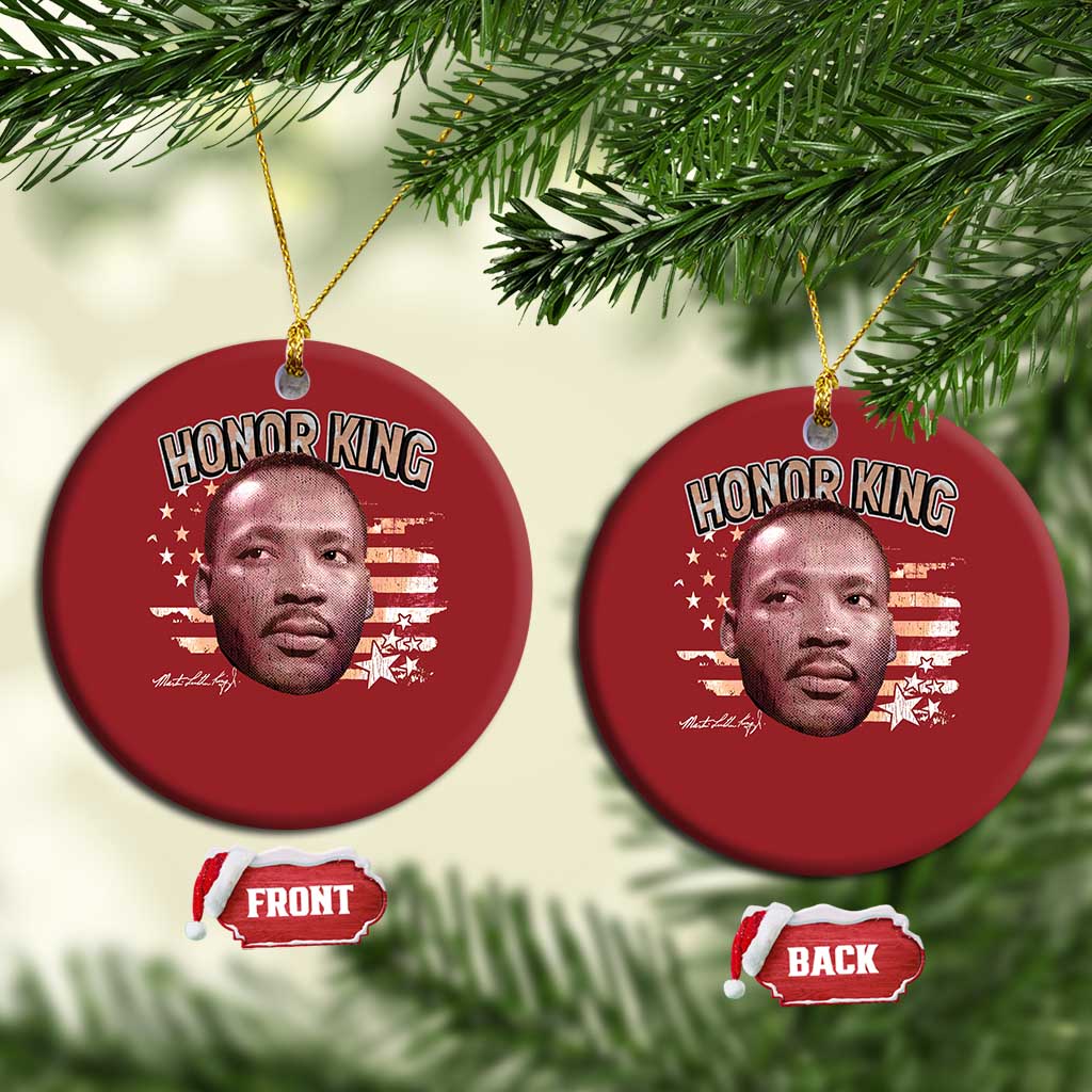 Martin Luther King Jr. Christmas Ornament MLK Day Black History Month American Flag - African Pride