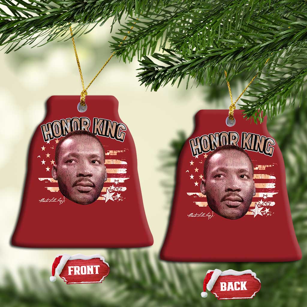 Martin Luther King Jr. Christmas Ornament MLK Day Black History Month American Flag - African Pride