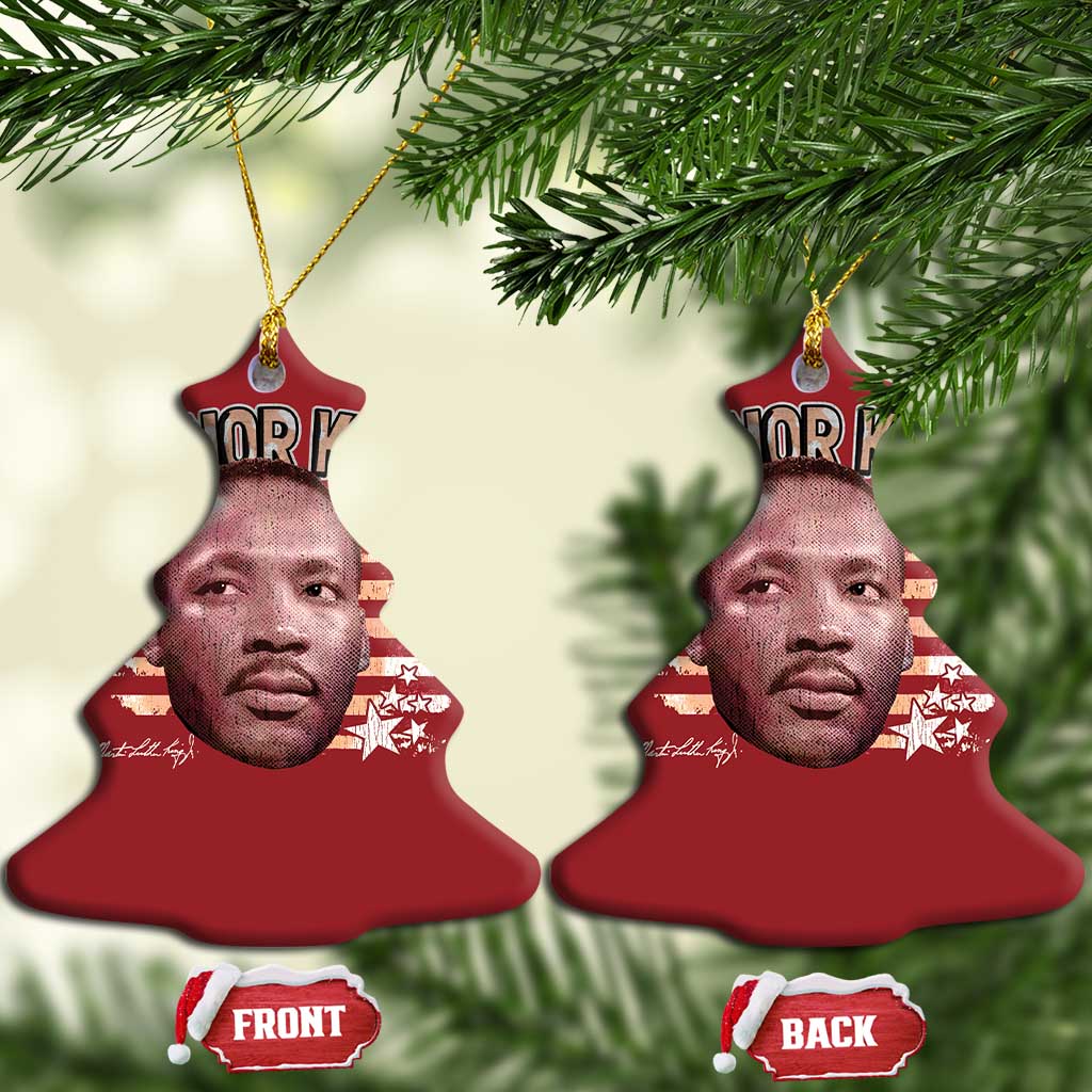 Martin Luther King Jr. Christmas Ornament MLK Day Black History Month American Flag - African Pride