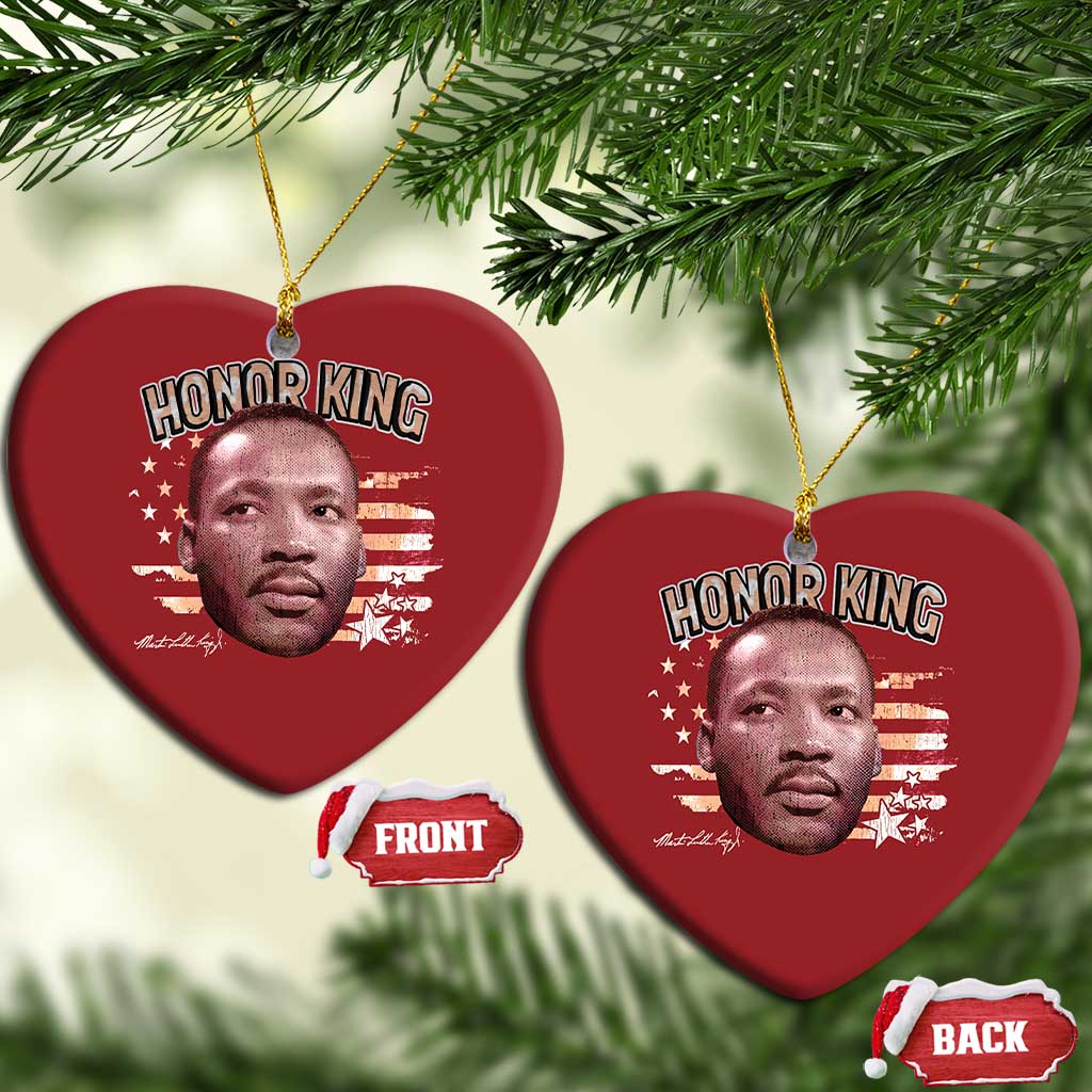 Martin Luther King Jr. Christmas Ornament MLK Day Black History Month American Flag - African Pride