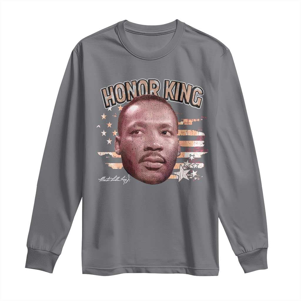 Martin Luther King Jr. Long Sleeve Shirt MLK Day Black History Month American Flag - African Pride