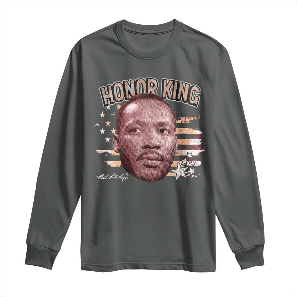 Martin Luther King Jr. Long Sleeve Shirt MLK Day Black History Month American Flag - African Pride