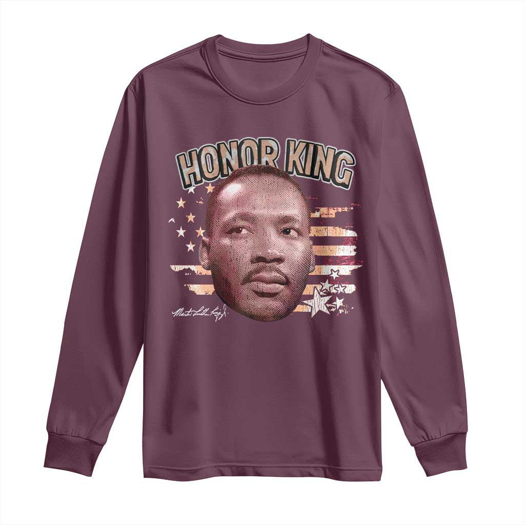 Martin Luther King Jr. Long Sleeve Shirt MLK Day Black History Month American Flag - African Pride