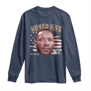 Martin Luther King Jr. Long Sleeve Shirt MLK Day Black History Month American Flag - African Pride