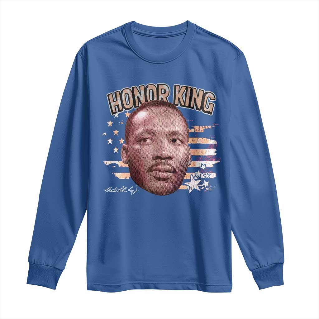 Martin Luther King Jr. Long Sleeve Shirt MLK Day Black History Month American Flag - African Pride