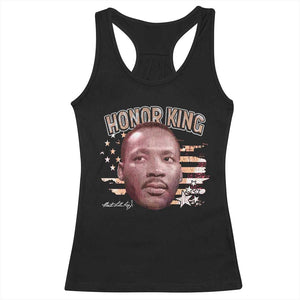 Martin Luther King Jr. Racerback Tank Top MLK Day Black History Month American Flag - African Pride