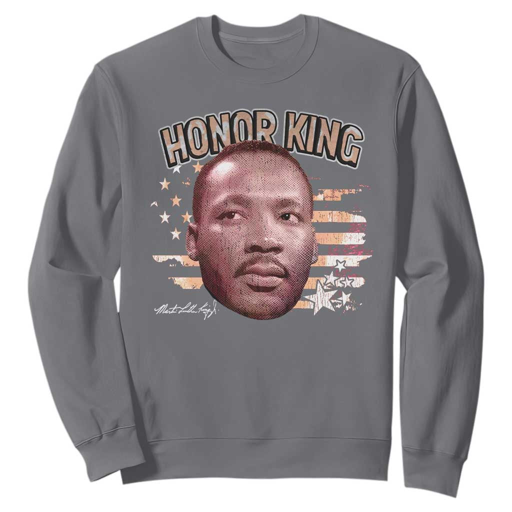 Martin Luther King Jr. Sweatshirt MLK Day Black History Month American Flag - African Pride