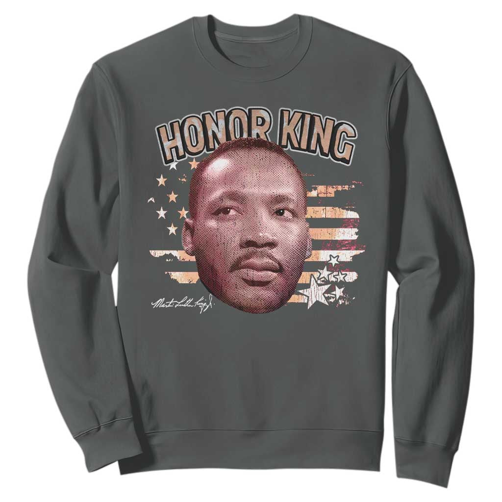 Martin Luther King Jr. Sweatshirt MLK Day Black History Month American Flag - African Pride
