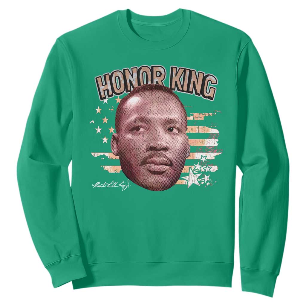 Martin Luther King Jr. Sweatshirt MLK Day Black History Month American Flag - African Pride