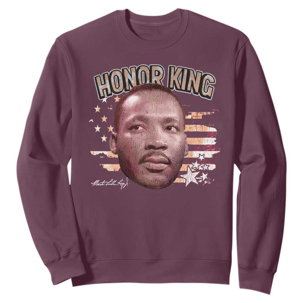 Martin Luther King Jr. Sweatshirt MLK Day Black History Month American Flag - African Pride