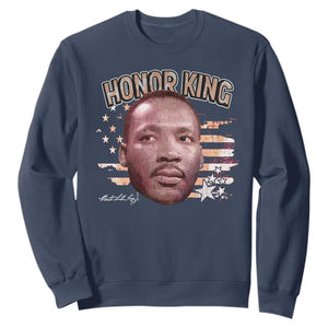 Martin Luther King Jr. Sweatshirt MLK Day Black History Month American Flag - African Pride