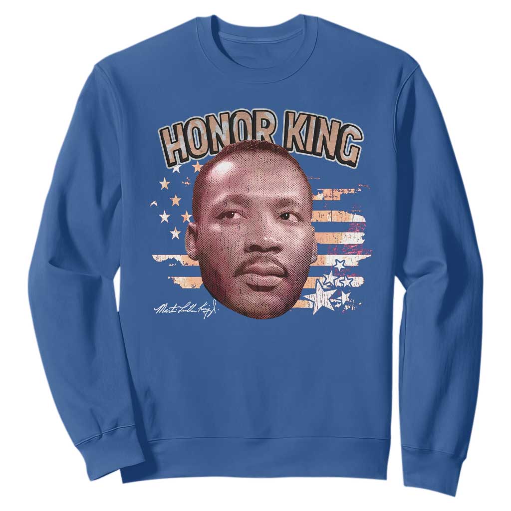 Martin Luther King Jr. Sweatshirt MLK Day Black History Month American Flag - African Pride