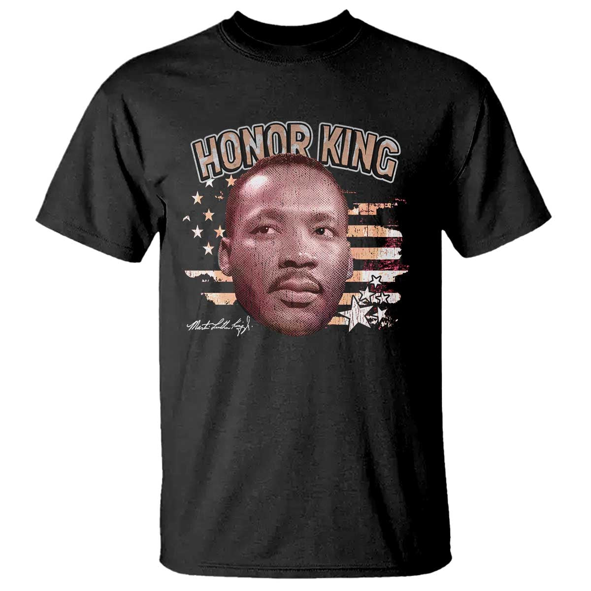 Martin Luther King Jr. T Shirt MLK Day Black History Month American Flag - African Pride